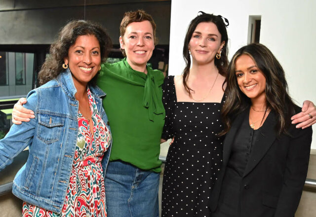Priyanga Burford, Olivia Colman, Aisling Bea and Amy-Leigh Hickman at the Tender Awards