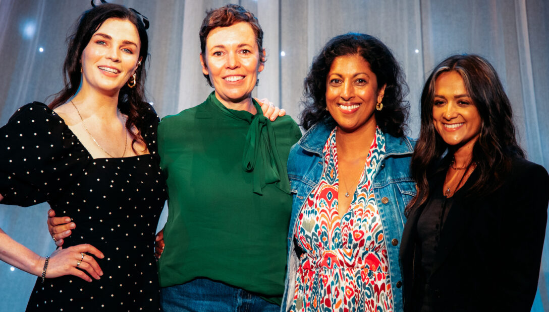 Aisling Bea, Olivia Colman, Priyanga Burford and Amy-Leigh Hickman at Tender Awards